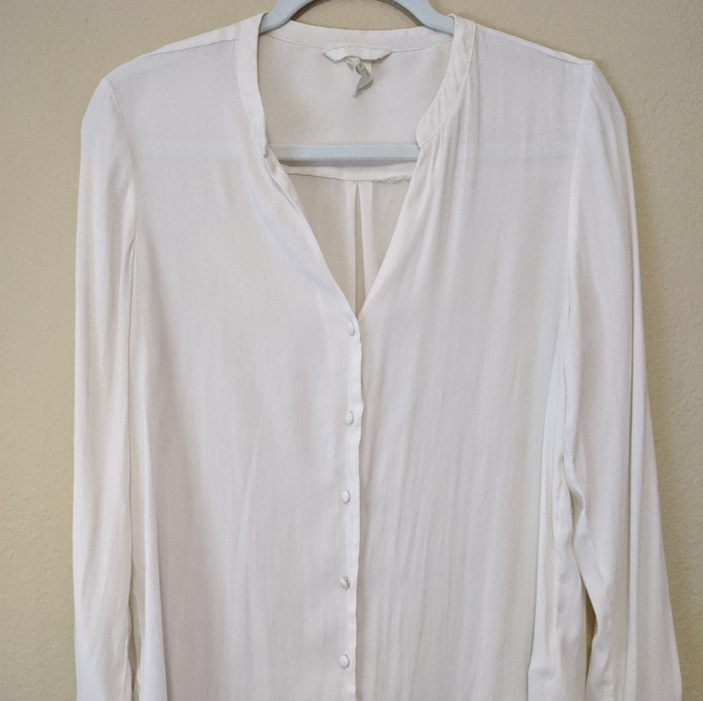 🍦H&M Sheer Long Sleeve Button-Up Blouse